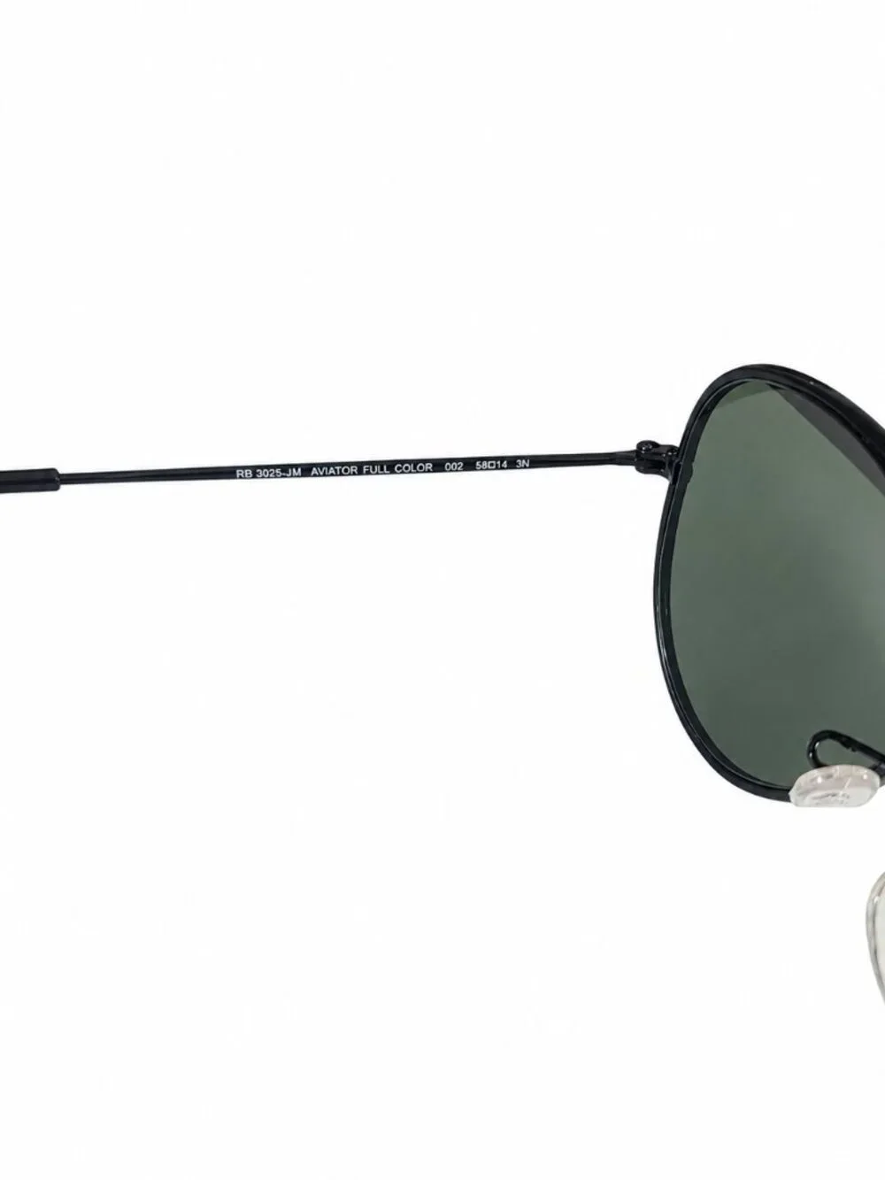 Ray-Ban RB3025JM Aviator Full Color Black Sunglasses 58-14 Italy w/ Case